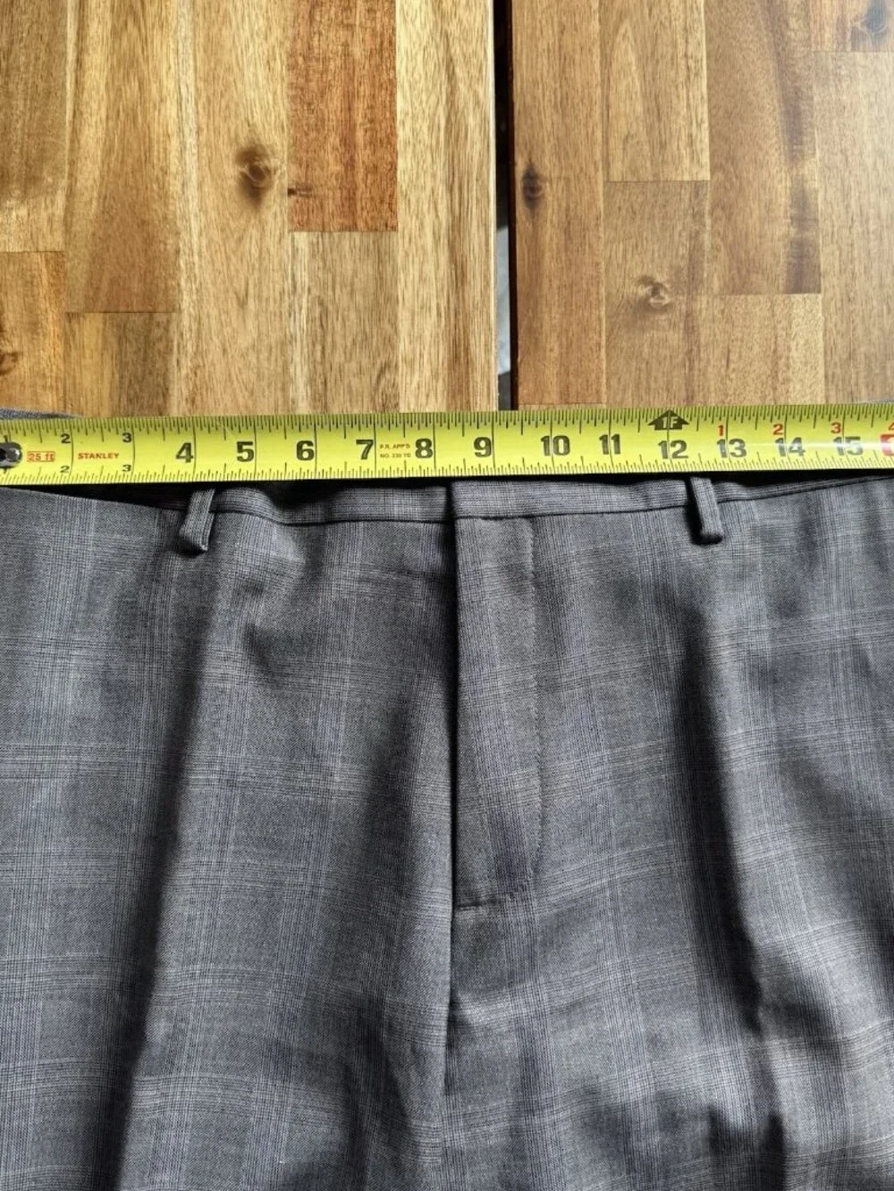 Banana Republic‎ Dress Pants Mens 33X30 Plaid Gray Wool Classic Fit Office Event